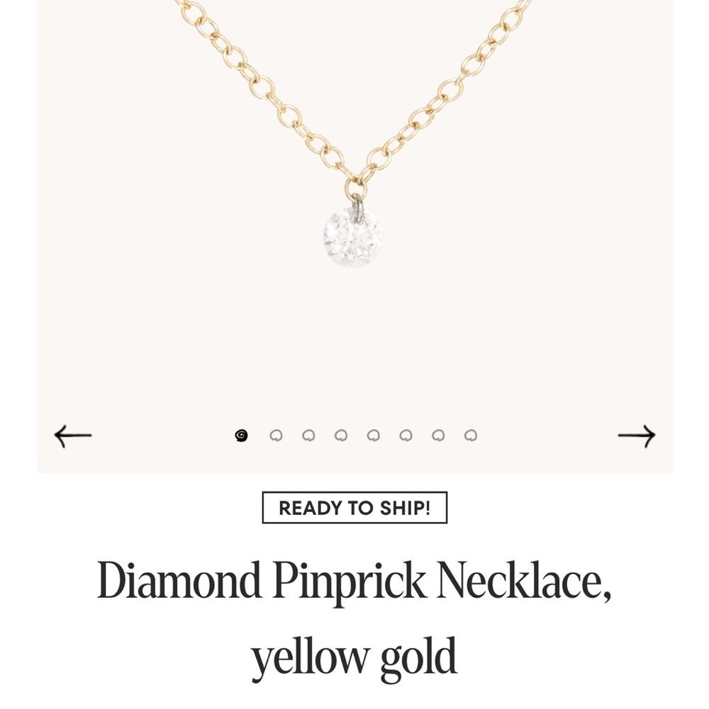 Catbird diamond pinprick necklace